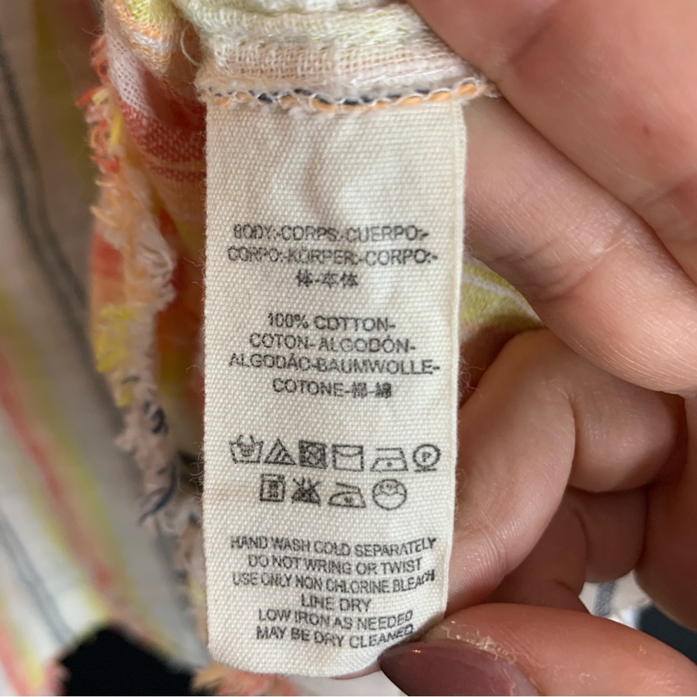 Free People Summer Nights Cotton Striped Wide Sleeve Tunic Dress, size S - Picture 10 of 13